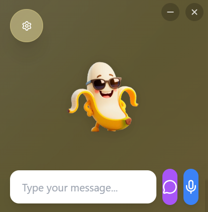 Screenshot of the Banana4U hype personality